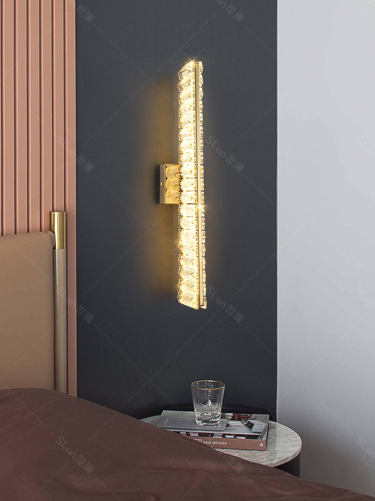 Đèn ốp tường pha lê cao cấp trang trí hành lang lối đi phòng khách trong nhà nhỏ gọn phong cách Bắc Âu hiện đại LED 12W TL-DT-85921