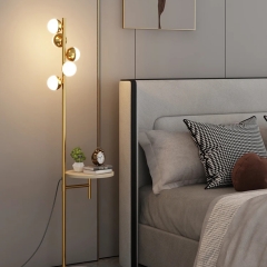Đèn cây hiện đại LED bóng thủy tinh có bàn trà trang trí phòng ngủ cao cấp TL-PA1028