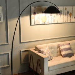 Đèn cây hiện đại LED E27 hình vòng cung trang trí kiểu dáng Bắc Âu đứng góc sofa phòng khách phòng ngủ cao cấp vỏ đen TL-DC80580