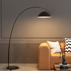 Đèn cây hiện đại LED E27 hình vòng cung trang trí kiểu dáng Bắc Âu đứng góc sofa phòng khách phòng ngủ cao cấp vỏ đen TL-DC80580