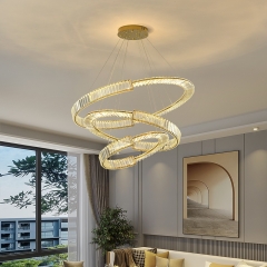 Đèn chùm pha lê LED cao cấp trang trí phòng khách phòng ngủ phòng ăn phong cách đơn giản Châu Âu hiện đại TL-DC1869