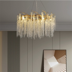 Đèn chùm pha lê trang trí phòng khách phòng ngủ LED G9 chiếu sáng phong cách nội thất Châu Âu hiện đại cao cấp TL-YE105