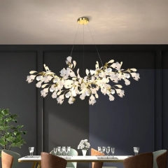 Đèn chùm treo trần thả cánh hoa Acrylic LED G4 trang trí sảnh tiệc cưới nhà hàng khách sạn phong cách Noridc Bắc Âu hiện đại TL-DC0140