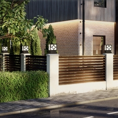 Đèn cột cổng hàng rào lan can sân vườn hiện đại LED E27 chiếu sáng trang trí ngoại thất chống nước ip65 cao cấp TL-YN8689