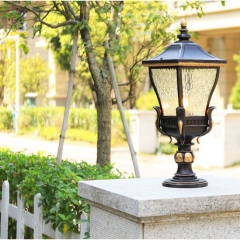 Đèn cột cổng hàng rào lan can sân vườn kiểu dáng cổ điển Châu Âu LED E27 chiếu sáng trang trí chống nước ip65 cao cấp TL-YN8806