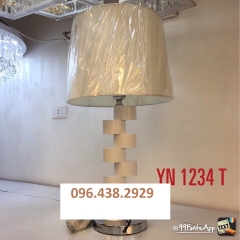 Đèn để bàn decor phòng khách LED E27 chụp vải cao cấp chiếu sáng phong cách tối giản Bắc Âu hiện đại màu WHITE TL-DB-YN1234