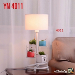 Đèn để bàn decor phòng khách LED E27 chụp vải cao cấp chiếu sáng phong cách tối giản Bắc Âu hiện đại vỏ trắng TL-DB-YN4011