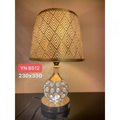 Đèn để bàn phòng ngủ LED E27 chụp vải họa tiết cao cấp trang trí phong cách tối giản Bắc Âu hiện đại TL-DB-YN8512