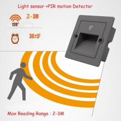 Đèn LED cảm ứng âm tường gắn bậc cầu thang hiện đại hắt sáng lối đi ngoài trời chống nước ip65 3W TL-CT07