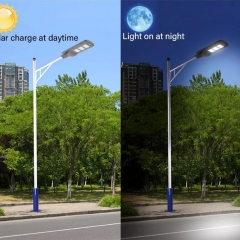Đèn LED đường phố cảm biến năng lượng mặt trời chiếu sáng ngoài trời chống nước IP65 30w 60w 90w siêu sáng cao cấp TL-STL02