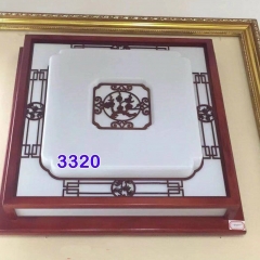 Đèn LED ốp trần gỗ mặt Acrylic vuông cao cấp trang trí phòng khách phòng ngủ phòng ăn phong cách Trung Hoa cổ điển TL-OPT3320