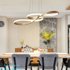 Đèn LED thả bàn ăn ốp trần nghệ thuật mạ vàng trang trí nội thất hiện đại Bắc Âu TL-BA064
