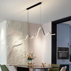Đèn LED treo thả bàn ăn bàn đảo bếp 28w 3 chế độ màu kiểu dáng đơn giản Bắc Âu Nordic hiện đại trang trí nhà hàng chung cư căn hộ cao cấp TL-BA1564