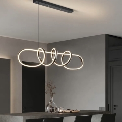 Đèn LED treo thả bàn ăn bàn đảo bếp 3 chế độ màu ánh sáng kiểu dáng đơn giản Bắc Âu Nordic hiện đại chiếu sáng trang trí nhà hàng chung cư căn hộ cao cấp D100cm TL-BA3515
