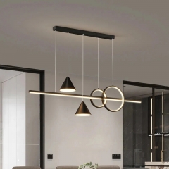 Đèn LED treo thả bàn ăn bàn đảo bếp kiểu dáng đơn giản Bắc Âu Nordic hiện đại chiếu sáng trang trí nhà hàng chung cư căn hộ cao cấp D120cm TL-BA-2001