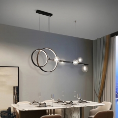 Đèn LED treo thả bàn ăn G4 cao cấp kiểu dáng đơn giản Bắc Âu trang trí nhà hàng chung cư căn hộ hiện đại D100cm TL-BA2061