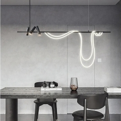 Đèn LED treo thả bàn ăn spotlight cao cấp kiểu dáng đơn giản Bắc Âu trang trí nhà bếp hiện đại màu Black TL-BA0084