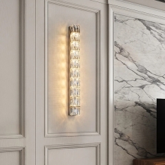 Đèn ốp tường pha lê cao cấp trang trí hành lang lối đi phòng khách phòng bếp trong nhà phong cách Châu Âu hiện đại LED E14 TL-DT-B007
