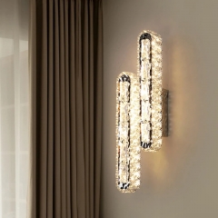 Đèn ốp tường pha lê cao cấp trang trí hành lang lối đi phòng khách trong nhà nhỏ gọn phong cách Châu Âu hiện đại LED TL-DT-6029x2