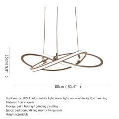 Đèn thả bàn ăn treo trần LED trang trí kiểu dáng Bắc Âu đơn giản hiện đại ánh sáng đổi 3 màu cao cấp TL-DC0615