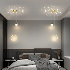 Đèn thả gắn trần chiếu sao đầu giường phòng ngủ cao cấp LED 15w chiếu sáng trang trí phong cách Nordic Bắc Âu hiện đại TL-DTH3097