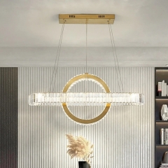 Đèn thả pha lê cao cấp LED trang trí bàn đảo bếp biệt thự căn hộ hiện đại phong cách Châu Âu màu GOLD TL-DC6349