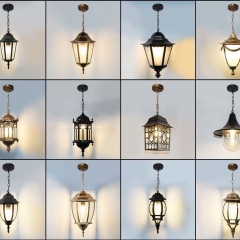Đèn thả trang trí ngoài trời LED E27 chiếu sáng ban công hành lang mái hiên phong cách Châu Âu cổ điển TL-DT215