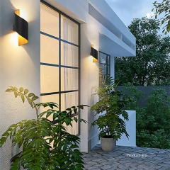 Đèn tường sân vườn LED hắt sáng 2 đầu trang trí hiện đại 10w chống nước ip65 cao cấp TL-YN6303-BK